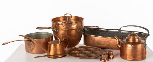 Group of 8 Pieces of Copperware