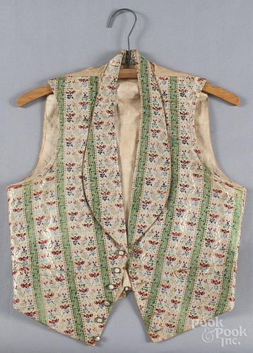 Two men's night shirts, 19th c., together with a vest.
