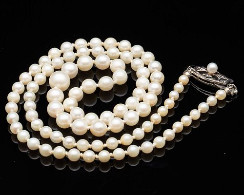 Mikimoto 21 in. Graduated Pearl Necklace
