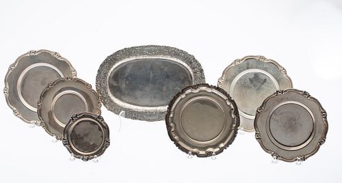 Group of 7 Sterling Silver Small Trays