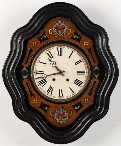 Victorian Ebonized Wall Clock