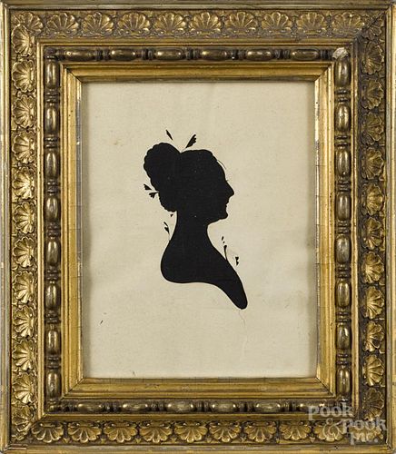 Peale Museum hollowcut silhouette, 19th c., 7 1/4'' x 5 3/4''.