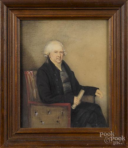 Watercolor and gouache portrait of Thomas Lewis O'Beirne, Bishop of Meath, early 19th c.