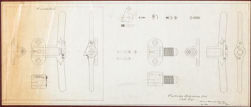 Winchester Cartridge Reloading Tool, Drawing,  1889
