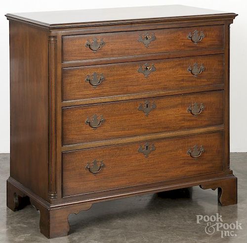 Kittinger Chippendale style mahogany chest of drawers, 35 1/2'' h., 37'' w.