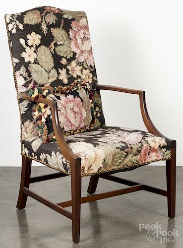 Federal style mahogany lolling chair.