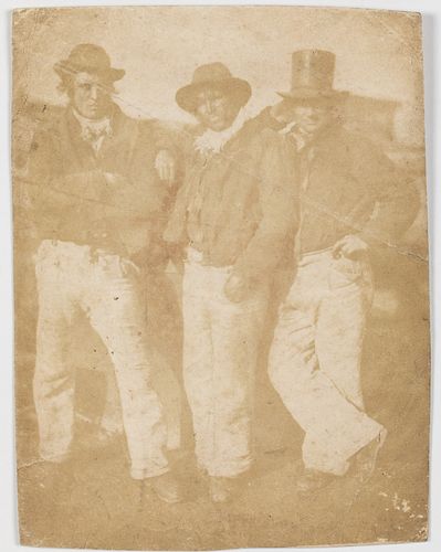 Hill & Adamson, Three Newhaven Fishermen, Calotype