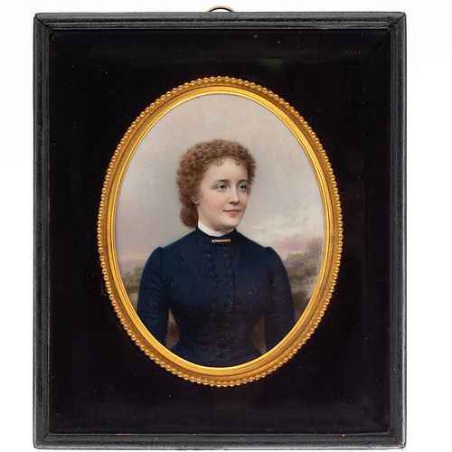John Henry Brown, Portrait Miniature of Woman, 1885