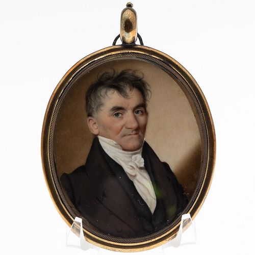 John Wood Dodge, Miniature of Daniel Dodge,  19th C