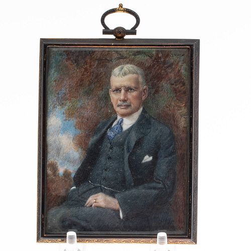 Portrait Miniature of a Seated Gentleman, C. 1900