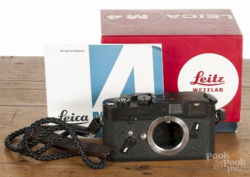 Leica M4 camera, the body marked Ernst Leitz GMBH Wetzlar Germany, no. 1384278