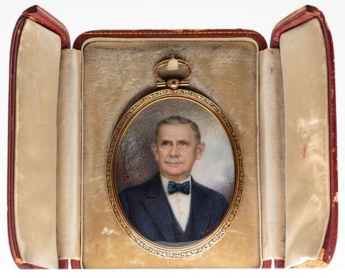 B. Gordon, Portrait Miniature of a Gentleman, 19th C