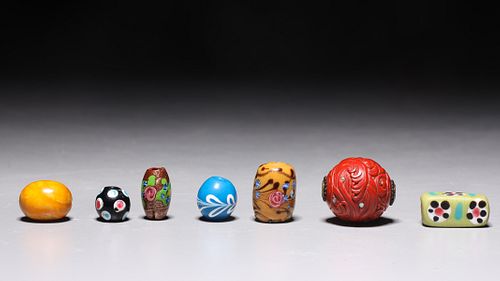 Group of Japanese Ojime Beads