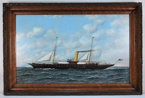 Antonio Jacobsen Maritime Steamer Ship Painting