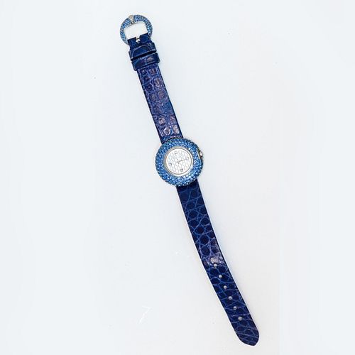 Rolex Cellini Sapphire And Diamond Watch