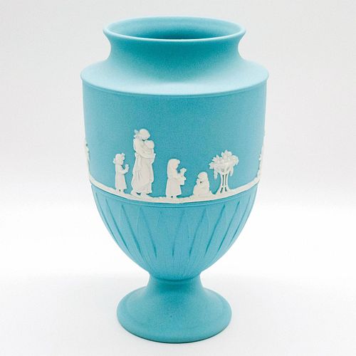 Rare Wedgwood Turquoise Jasperware Vase