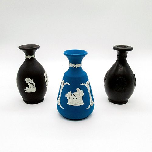 Set of 3 Wedgwood Jasperware Bud Vases