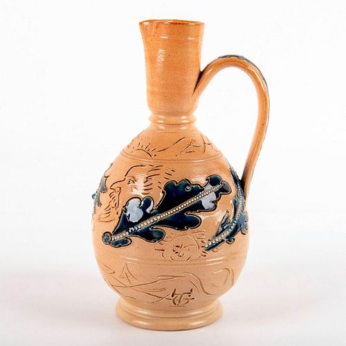 Unique One of a Kind Doulton Lambeth George Tinworth Stoneware Pitcher