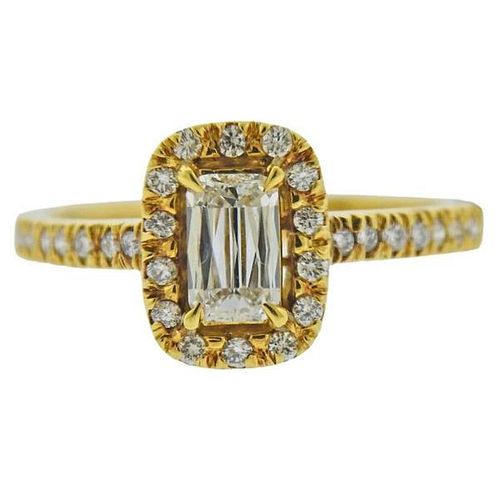 Ashoka 1.00ctw Diamond 18k Gold Engagement Ring