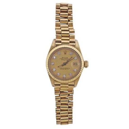 Rolex Datejust 18k Gold Diamond Lady&#39;s Watch 6917