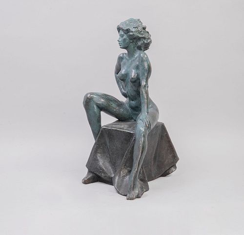 VÍCTOR GUTIÉRREZ. Desnudo femenino. Firmado y fechado 83. Escultura en bronce patinado II-IX.