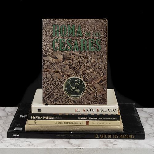 Libros sobre Arte Egipcio, Roma y Mitología. Egyptian Museum. Cairo / El Arte Egipcio / El Arte de los Faraones. Pzs: 6.