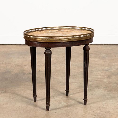 LOUIS XVI STYLE MARBLE TOP SIDE TABLE