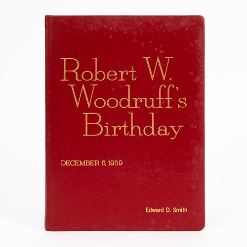 ROBERT W. WOODRUFF'S BIRTHDAY BOOK, RED LEATHER