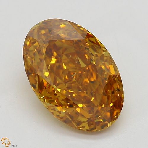 1.02 ct, Natural Fancy Deep Yellowish Orange Even Color, SI1, Oval cut Diamond (GIA Graded), Appraised Value: $77,500 