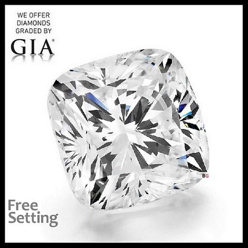 4.03 ct, E/VS2, Cushion cut GIA Graded Diamond. Appraised Value: $337,500 