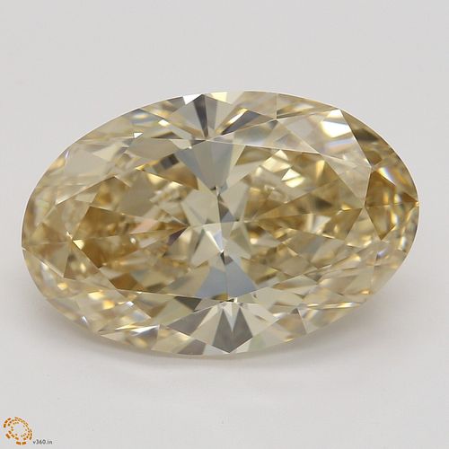 4.80 ct, Natural Fancy Light Yellow-Brown Even Color, IF, TYPE IIa Oval cut Diamond (GIA Graded), Appraised Value: $155,500 
