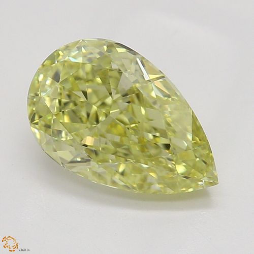 1.03 ct, Natural Fancy Intense Yellow Even Color, VVS1, Pear cut Diamond (GIA Graded), Appraised Value: $21,500 