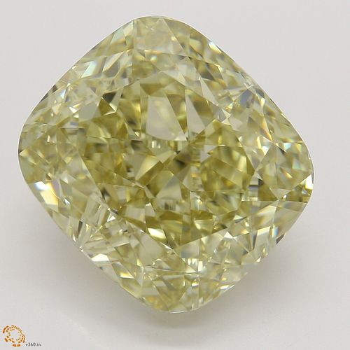6.51 ct, Natural Fancy Brownish Greenish Yellow Even Color, VVS1, Cushion cut Diamond (GIA Graded), Appraised Value: $144,400 