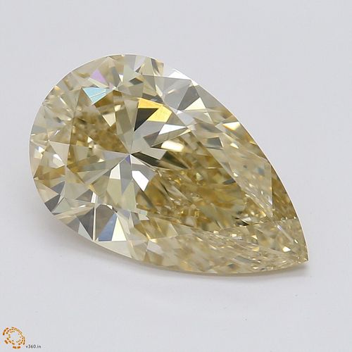 2.02 ct, Natural Fancy Yellow Brown Even Color, VS2, Pear cut Diamond (GIA Graded), Appraised Value: $20,400 