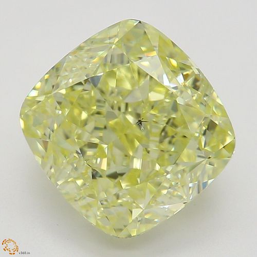 2.52 ct, Natural Fancy Yellow Even Color, SI1, Cushion cut Diamond (GIA Graded), Appraised Value: $36,800 