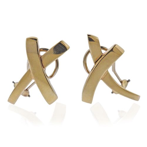Tiffany & Co Paloma Picasso 18k Gold X Earrings