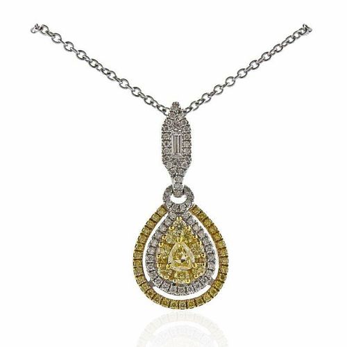 Gregg Ruth 0.93ctw Diamond Gold Pendant Necklace
