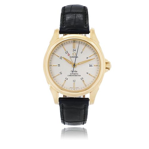 Omega 18k Gold De Ville GMT Chronometer Co Axial Watch 4633.33.00