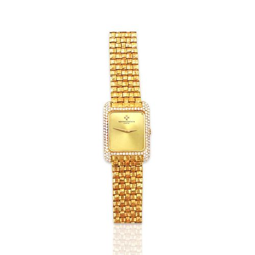 Vacheron Constantin 18k Gold Diamond Quartz Ladies Watch