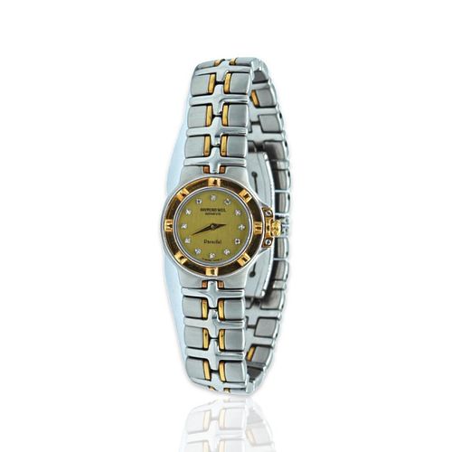 Raymond Weil Parsifal Stainless Steel 18K Yellow Gold Diamond Quartz Watch 9690