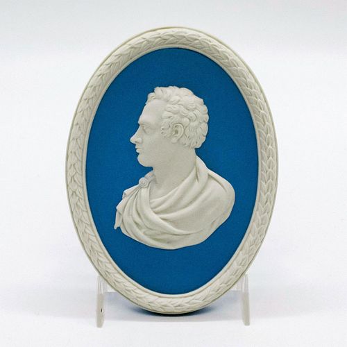 Wedgwood Pale Blue Jasperware Plaque, Lord Byron