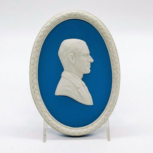 Wedgwood Pale Blue Jasperware Plaque, HRH Duke of Edinburgh