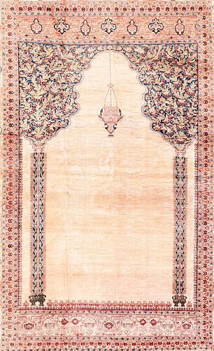Antique Silk Tabriz Rug, 4'0'' x 5'8''