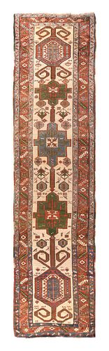 Antique Bakhshaish Long Rug, 14' x 3'4"