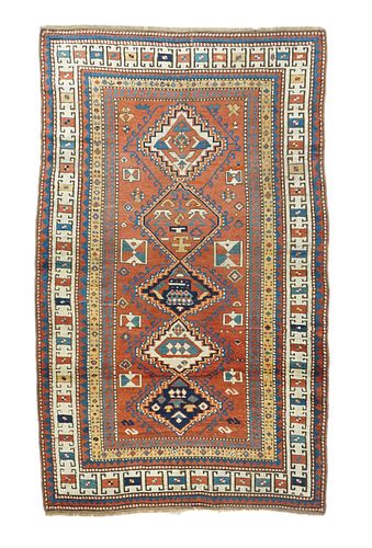Antique Kazak Rug, 4'1" x 7'1"