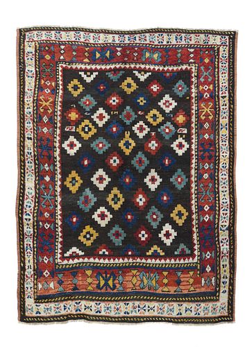 Antique Turkish Wool Rug, 4'6" x 6'2"