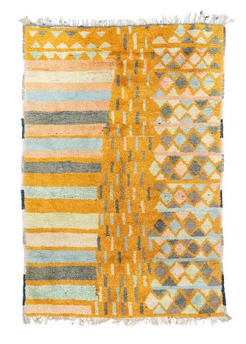 Vintage Morrocan Wool Rug, 4'10" x 7'5"
