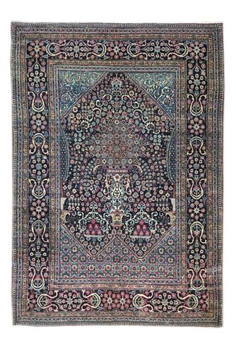 Antique Tehran Rug, 4'10" x 6'11"