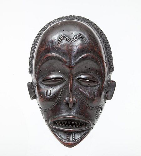 African Carved and Incised Chokwe Mask