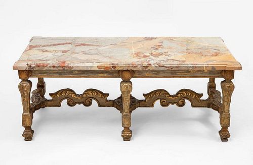 Régence Style Painted and Parcel-Gilt Low Table